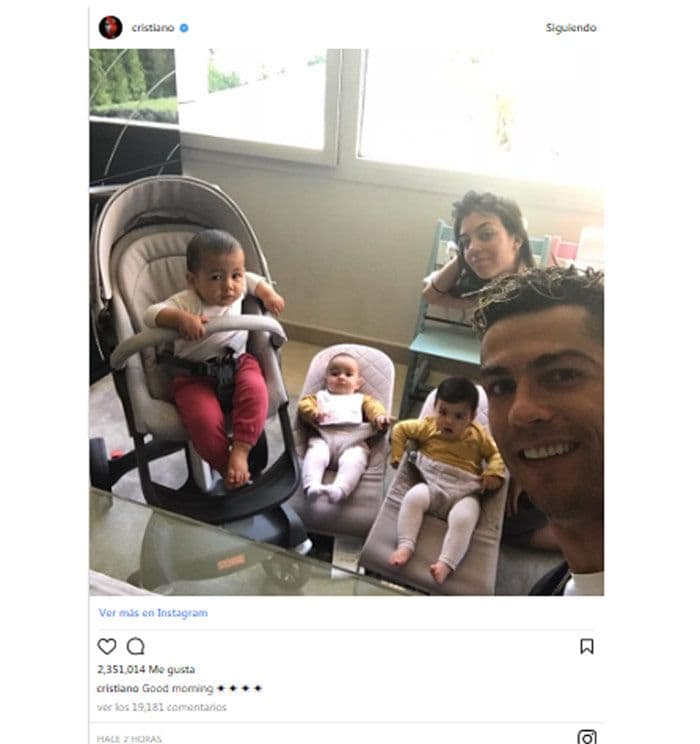 Cristiano Ronaldo, Georgina Rodríguez y sus hijos