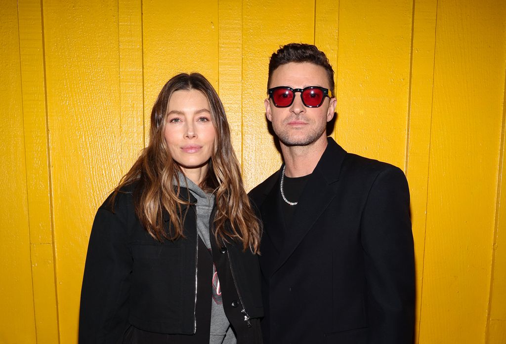 Justin Timberlake y Jessica Biel en el lanzamiento de Everything I thought it was, en marzo 2024