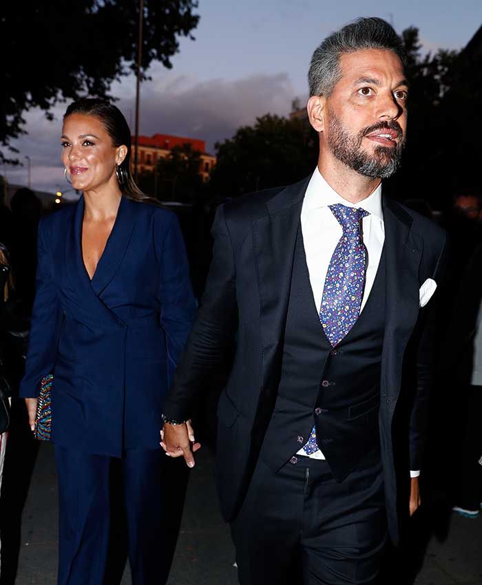 René Ramos y Lorena Gómez llegando al estreno de El Corazón de Sergio