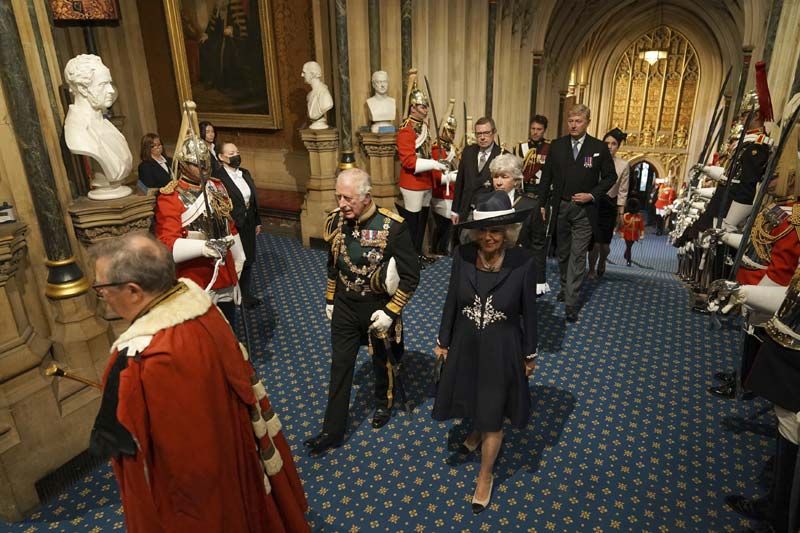 El príncipe de Gales y Camilla en la apertura del Parlamento de 2022