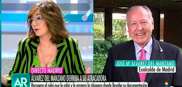 Ana Rosa Quintana y José María Álvarez del Manzano en 'El Programa de Ana Rosa'