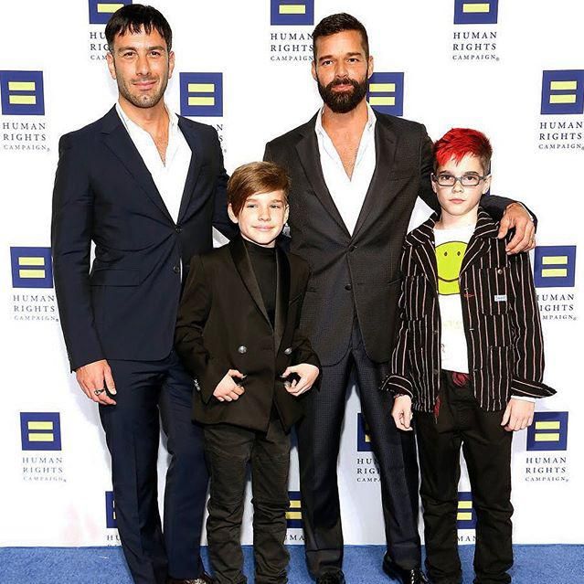 Ricky Martin y su familia