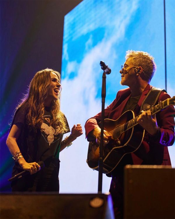 Malú y Alejandro Sanz en concierto