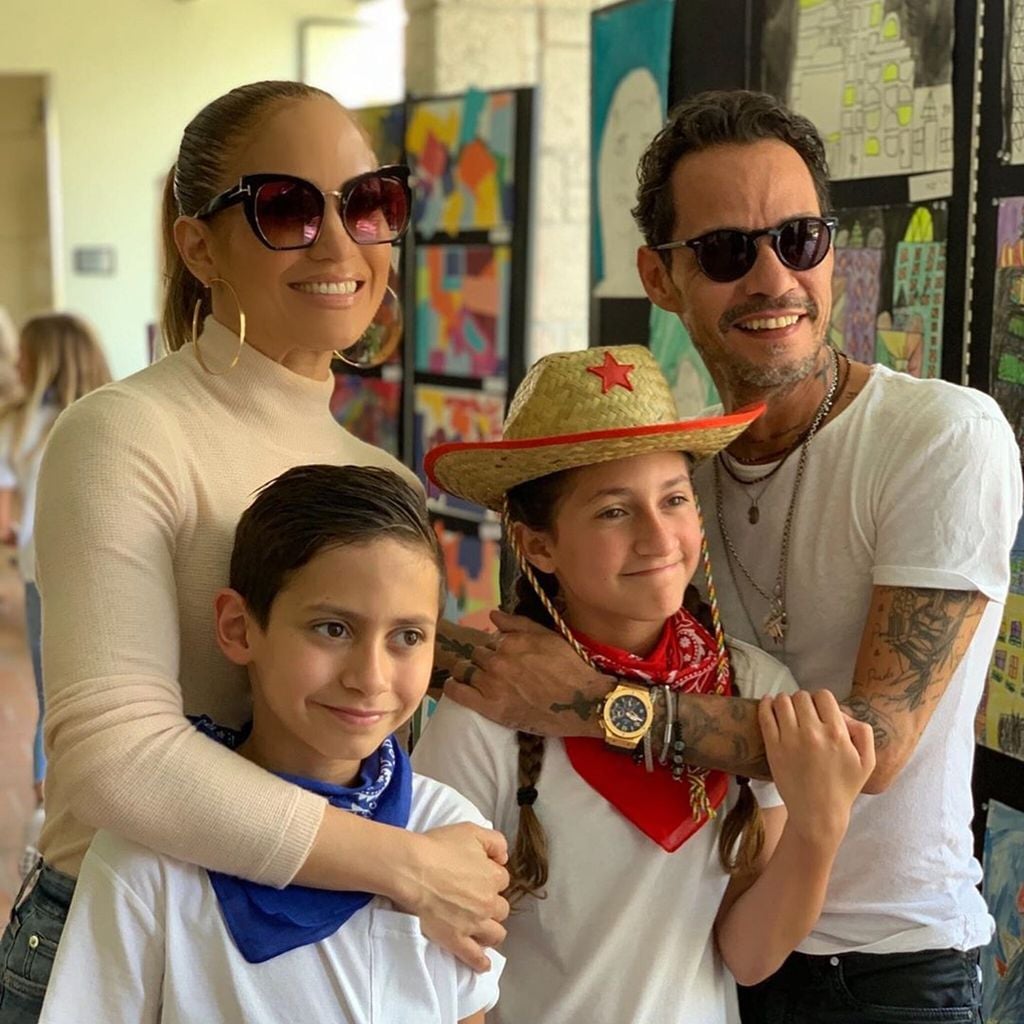 Jennifer Lopez , Marc Anthony and their twins Max and Emme