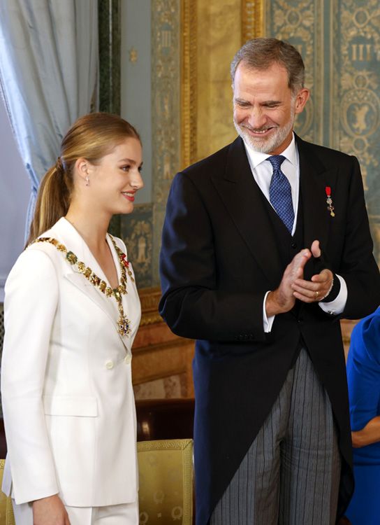 Leonor con su padre