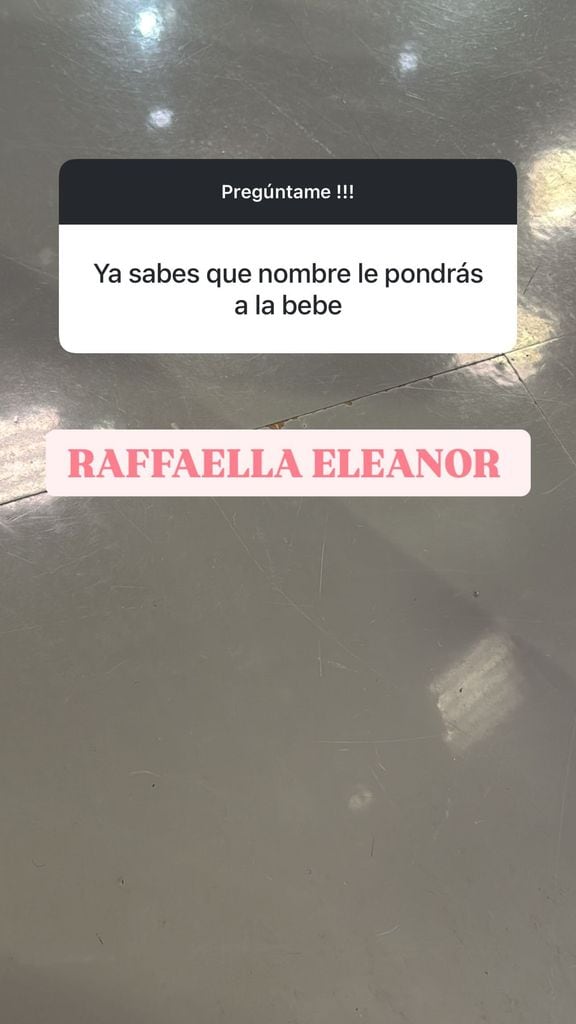 Francisca revela que su hija se llamará Raffaella Eleanor