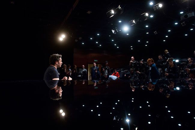 Gustavo Dudamel en la rueda de prensa previa a su concierto en Madrid