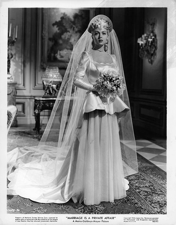 Lana Turner de novia en El matrimonio es un asunto privado