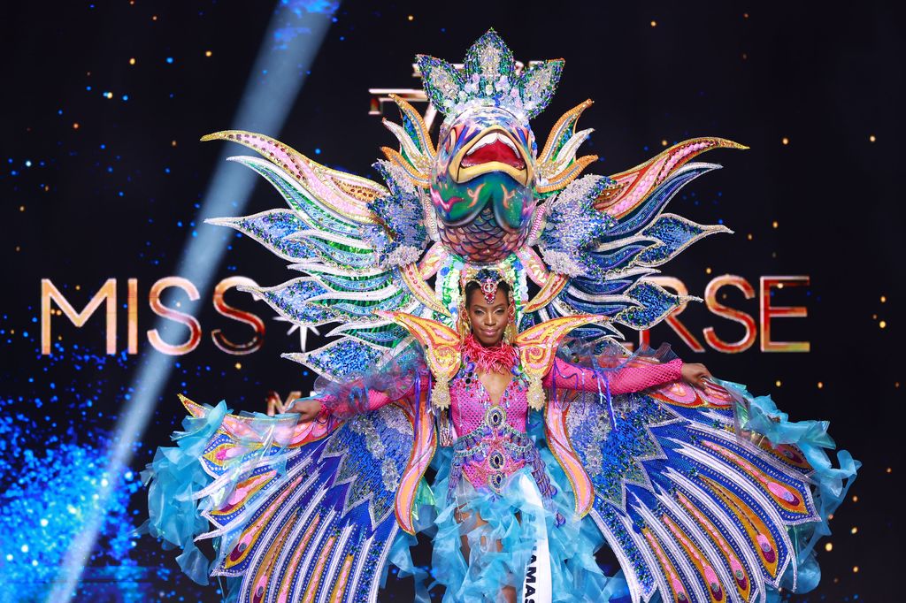 MEXICO CITY, MEXICO - NOVEMBER 14: Miss Bahamas Selvinique Wright participates in the The 73rd Miss Universe Competition - Preliminary Competition at Arena Ciudad de Mexico on November 14, 2024 in Mexico City, Mexico. (Photo by Hector Vivas/Getty Images)