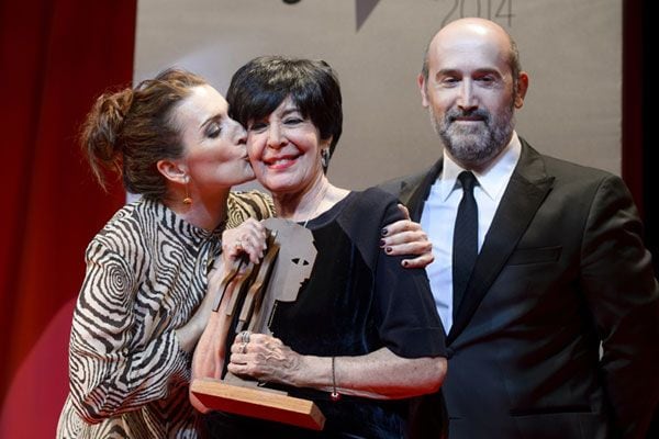 Concha Velasco recogió el Fotogramas de Plata a la mejor actriz de teatro de manos de Silvia Abril y Javier Cámara 