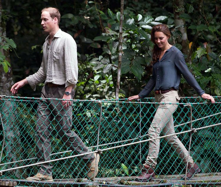 En septiembre de 2012, los Duques de Cambridge recorrieron la selva de Borneo como dos intrépidos aventureros
