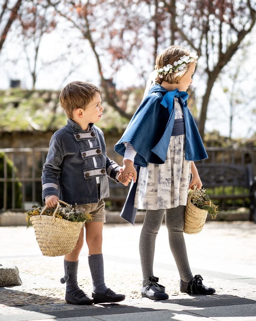 Niños de arras bodas de invierno casaca