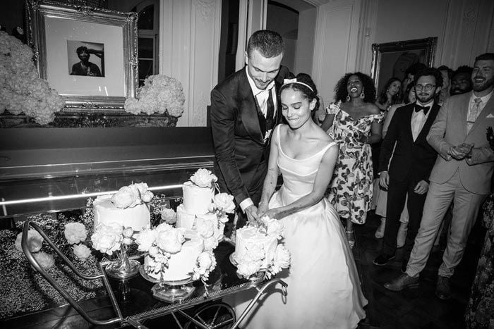 Zoe Kravitz en su boda con Karl Glusman