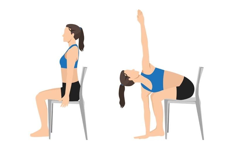 trikonasana yoga silla