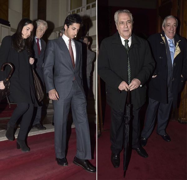 Alejandra y Fernando Romero, nietos de quien fuera el primer presidente de la democracia en España, a la salida del homenaje
