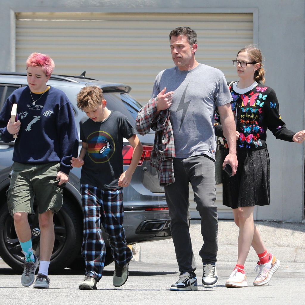 Ben Affleck y sus tres hijos