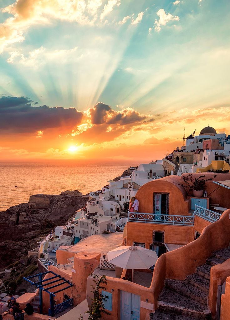 Atardecer en Santorini, Grecia 