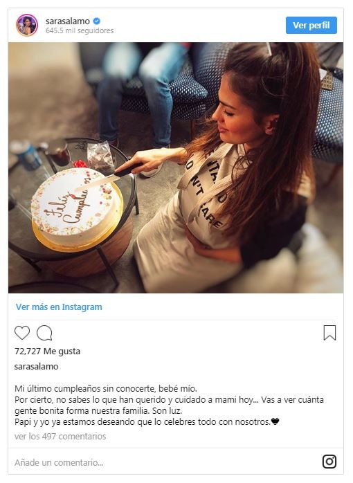 Sara Sálamo cumple 27 años