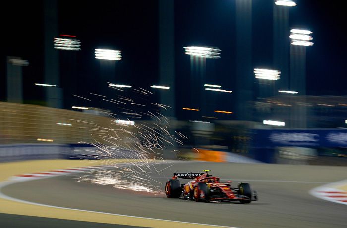 Carlos Sainz Jr. a bordo de su Ferrari