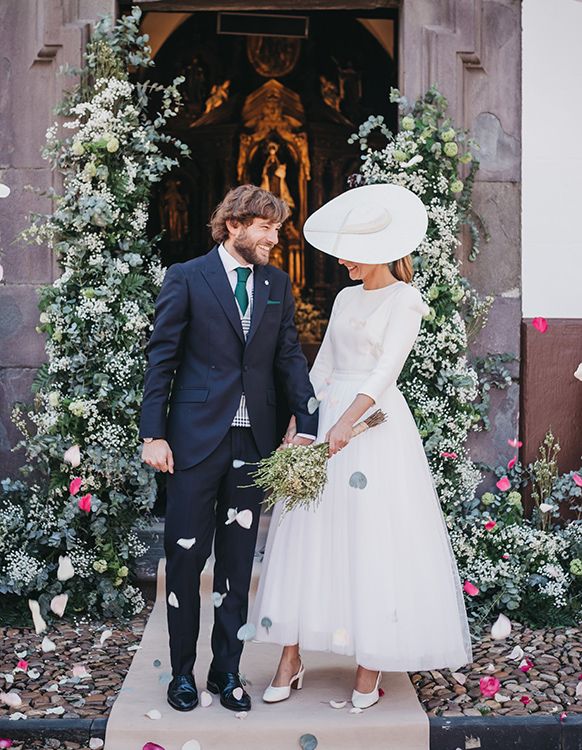 Vestido de novia midi