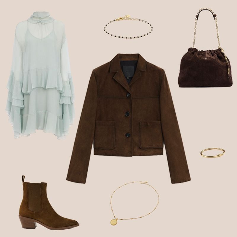 bohemian look suede jacket