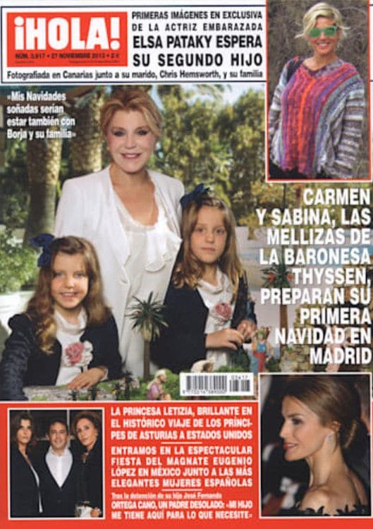 Carmen Cervera con sus hijas en la portada de ¡HOLA! 