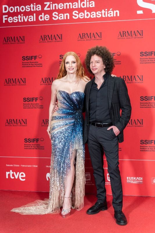 Jessica Chastain y el director Michel Franco