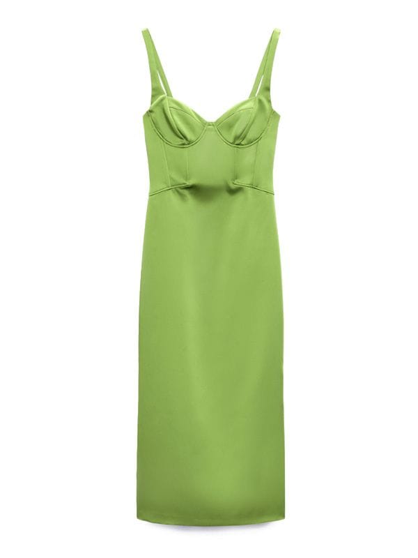 vestido verde zara