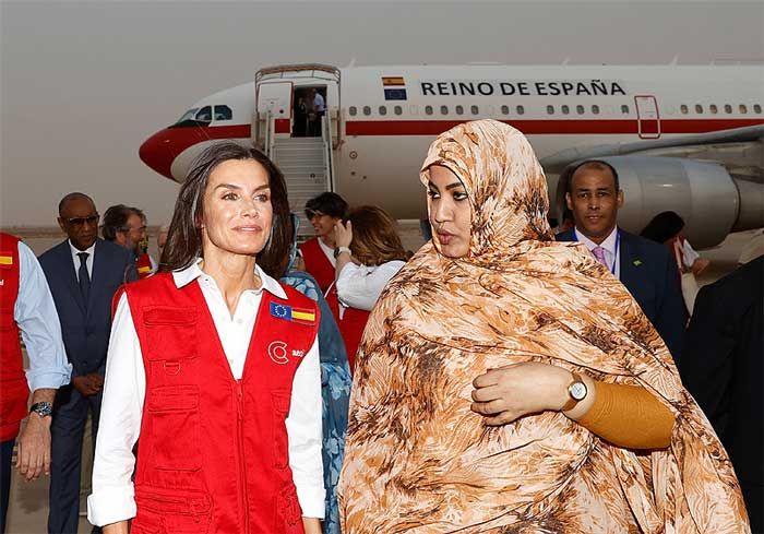 La reina Letizia llega a Mauritania