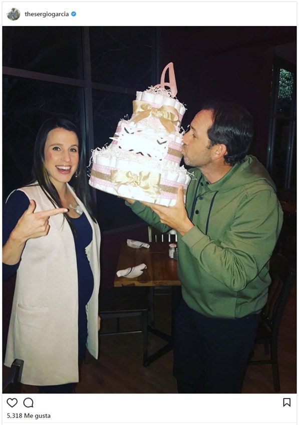 Sergio García y su mujer celebran su 'baby shower'