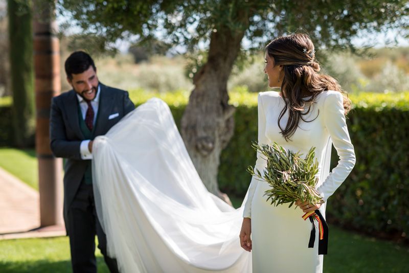 detalle del vestido de novia