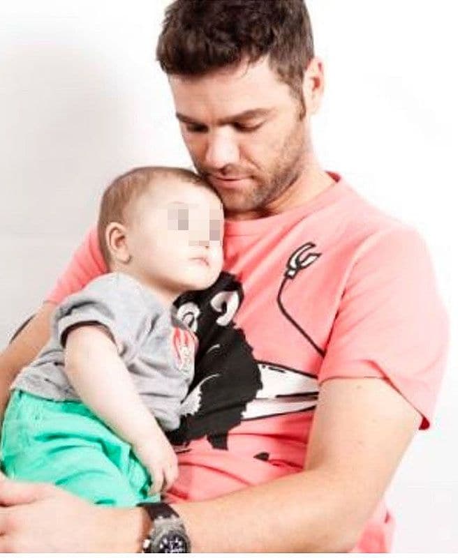 Fonsi Nieto con su hijo Lucas