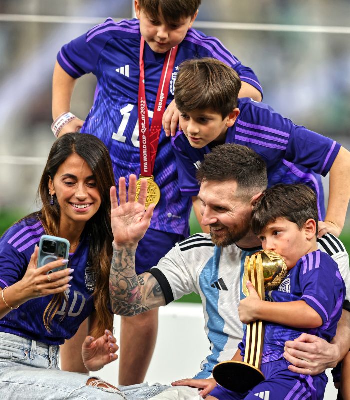 Leo Messi y su familia