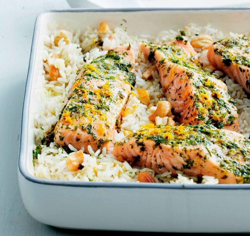 salmon arroz