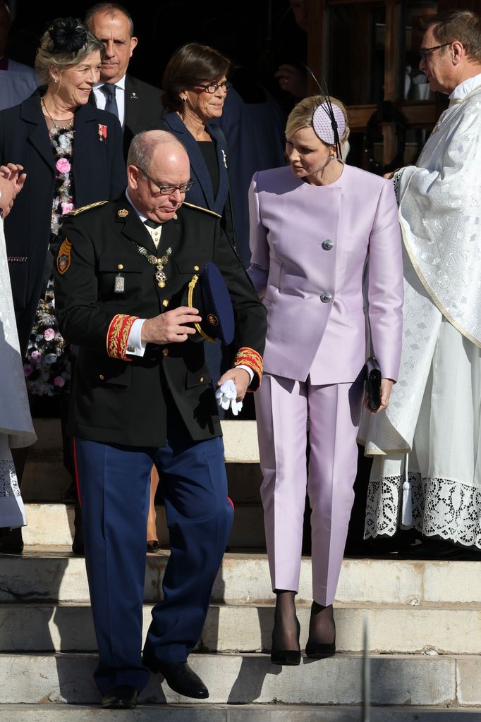 Charlene de Mónaco, Alberto de Mónaco, Estefanía de Mónaco y Carolina de Mónaco en el día Nacional de Mónaco de 2024