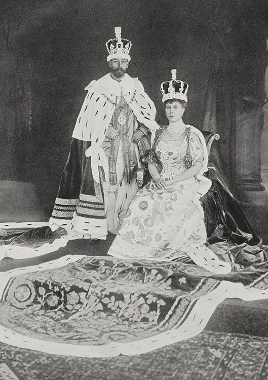 Jorge V y María de Teck el día de su coronación 