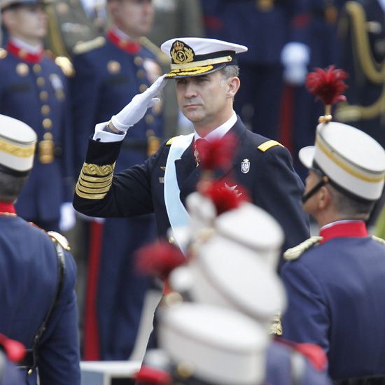 El Rey, vestido con el uniforme de Capitán General de la Armada
