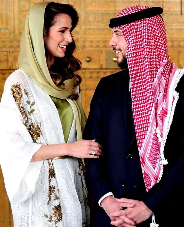 Hussein de Jordania y Rajwa Al Saif