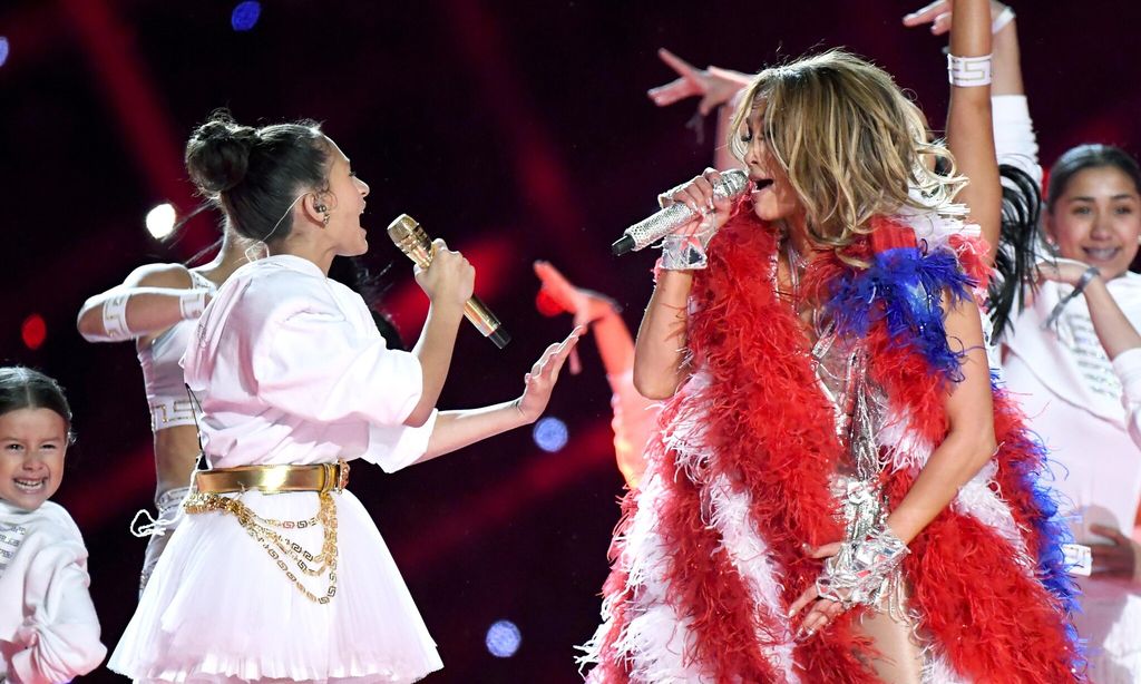 emme also joined her mom on stage at the 2020 super bowl halftime show