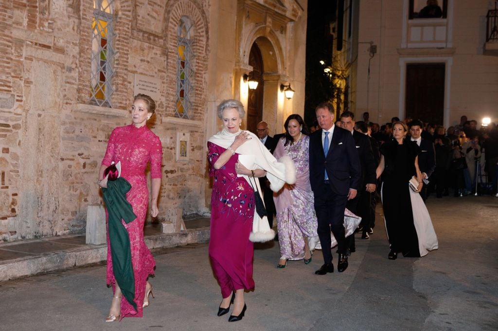 Benedicta de Dinamarca con sus hijos en la boda de Nicolás de Grecia