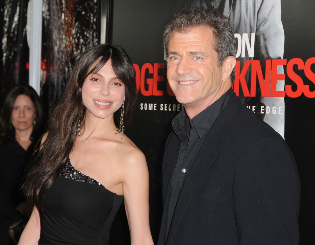 Mel Gibson con ex Oksana Grigorieva, madre de su hija Lucía