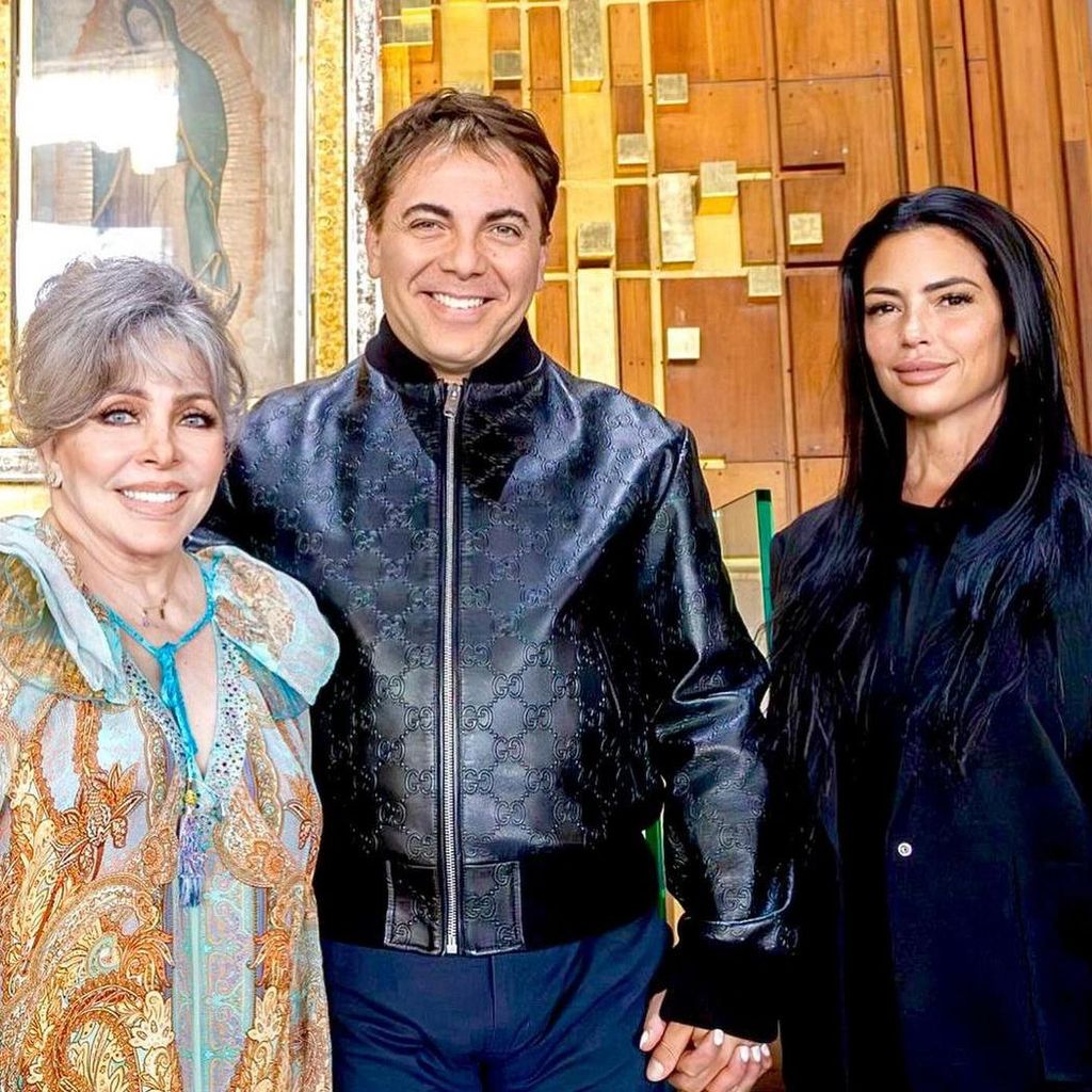 Cristian Castro y Verónica Castro con Mariel Sánchez