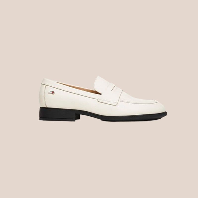 Mocasín plano blanco de Tommy Hilfiger