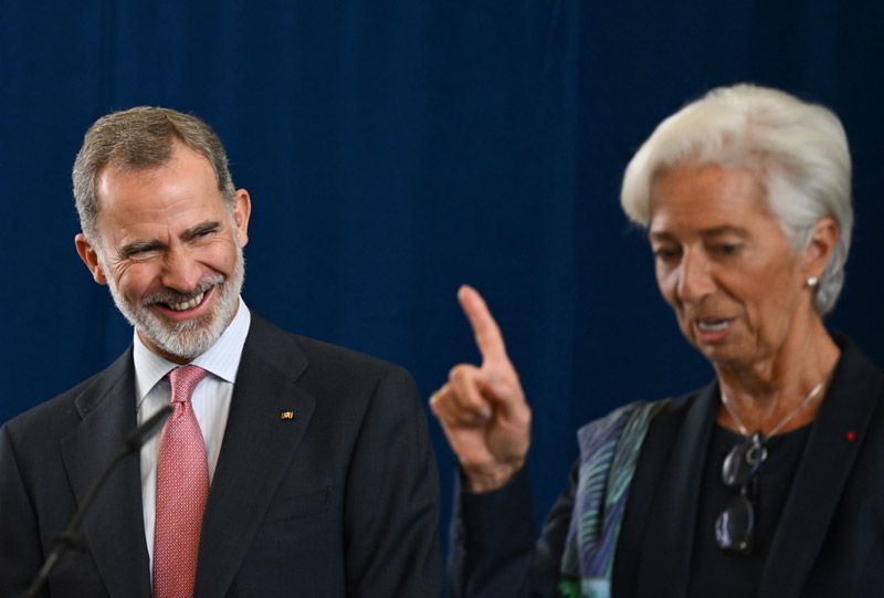 Christine Lagarde con el Rey