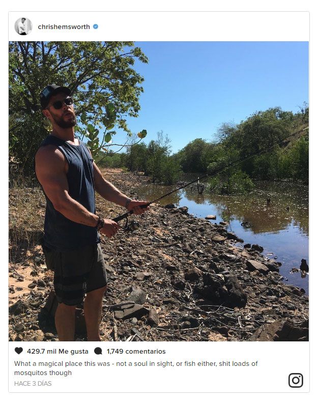 Chris Hemsworth pescando