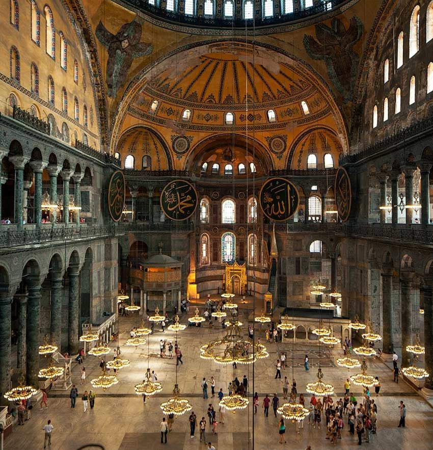 santa sofia estambul interior