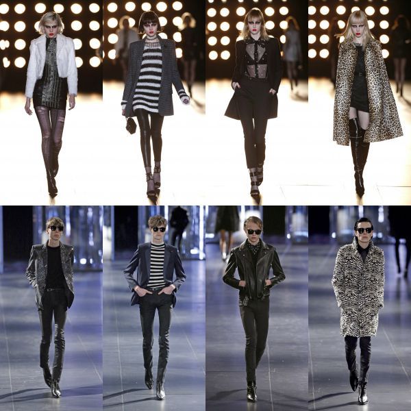 'LOOKS' ROCKEROS INTERCAMBIABLES: Saint Laurent, otoño-invierno 2015-2016.
