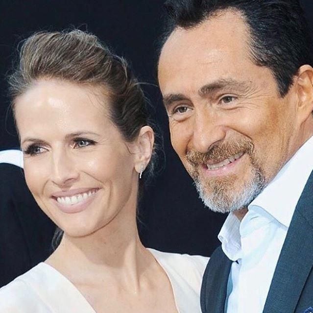 Demian Bichir y su esposa