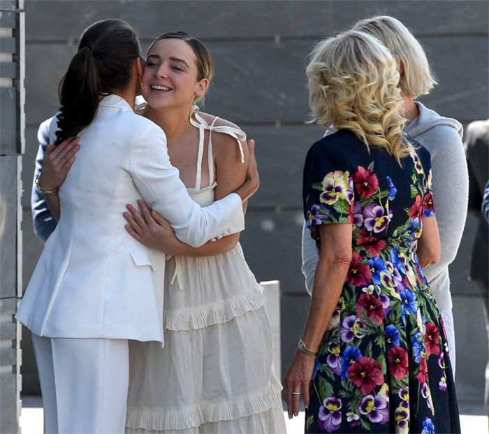 Doña Letizia con la familia Biden