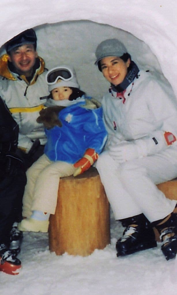 Princess Aiko, Crown Prince Naruhito, Crown Princess Masako Visit Oku-Shigakogen Ski Resort In Okushigakogen, Japan On February 22, 2005.